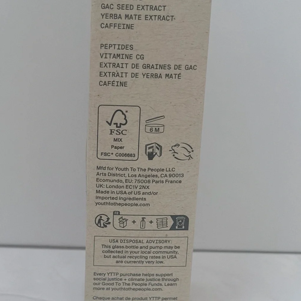 Youth To The People Peptides + C Eye Concentrate NIB